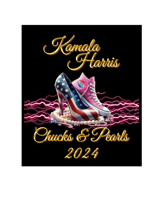 K. HARRIS Chucks and Pearls (Flag) Black